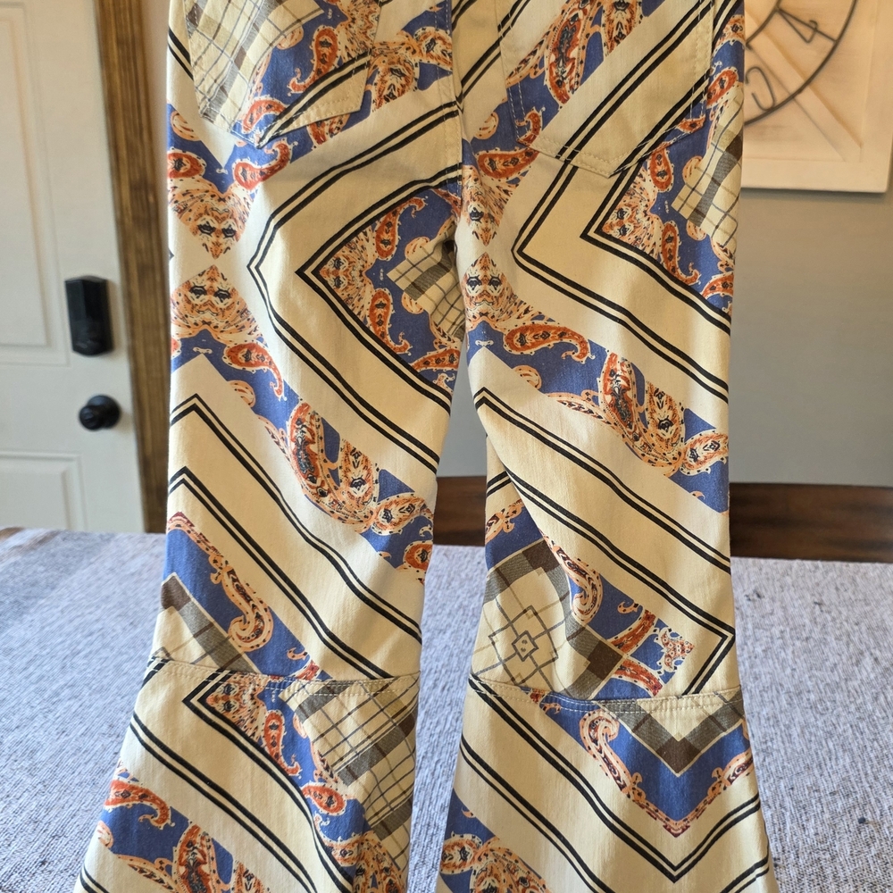 Free People Multicolor Patterned Flare Jeans - Picture 5 of 10